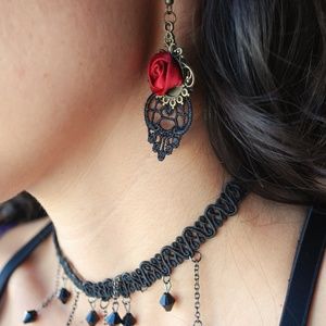 Halloween Jewelry Gothic-Rock Fashion 3 Piece Set